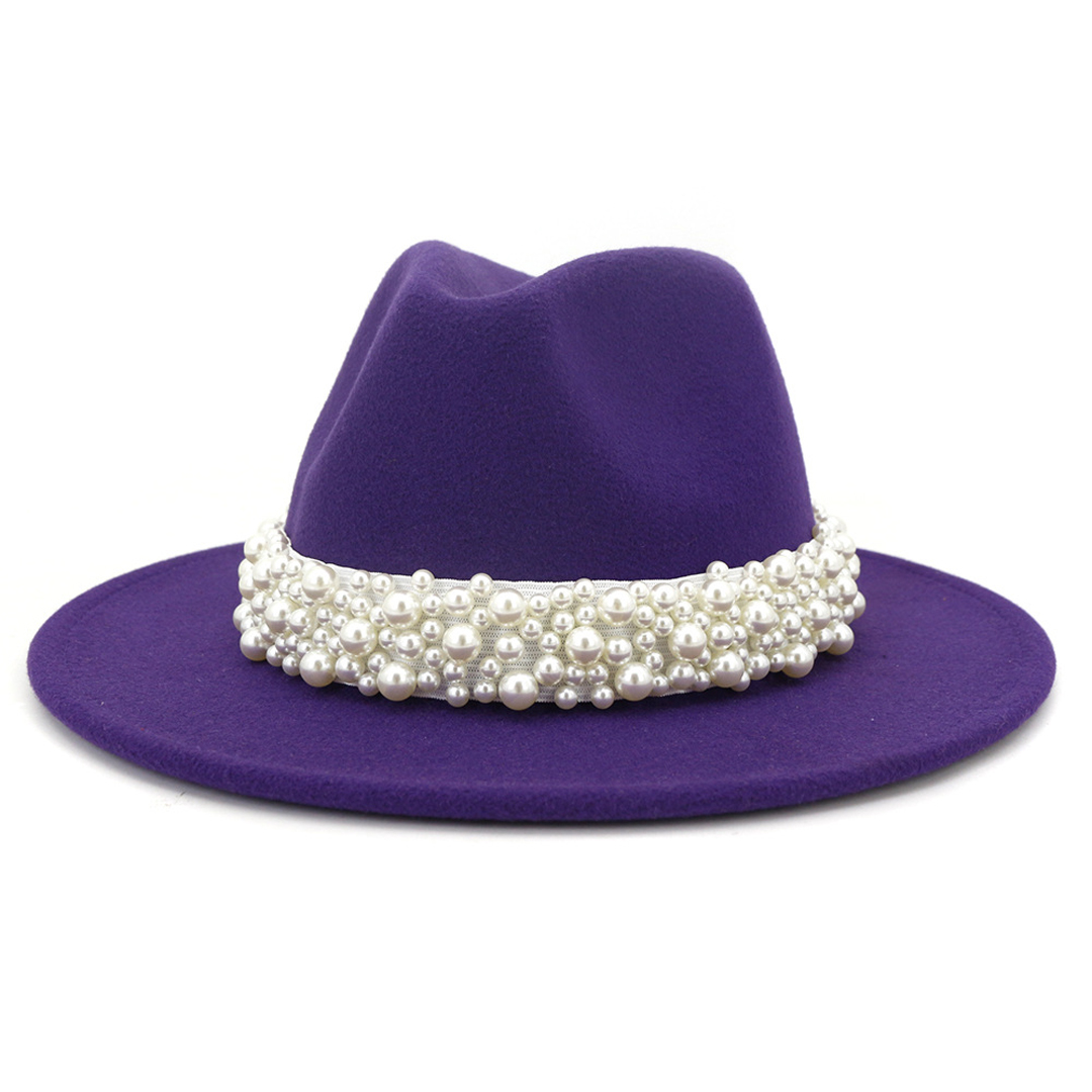 Fedora Hat Wool - Chapeaux Fedora pour femmes, chapeau Panama