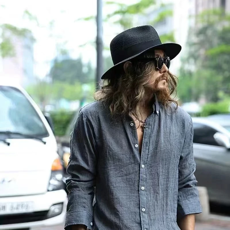 Fedora Hat Wool - Chapeau de paille fedora d'été à