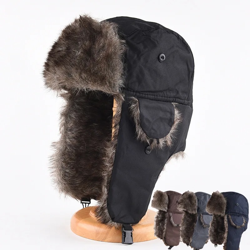 Winter Trapper Hat - Chapeau d'hiver pour homme avec protège-oreilles,
