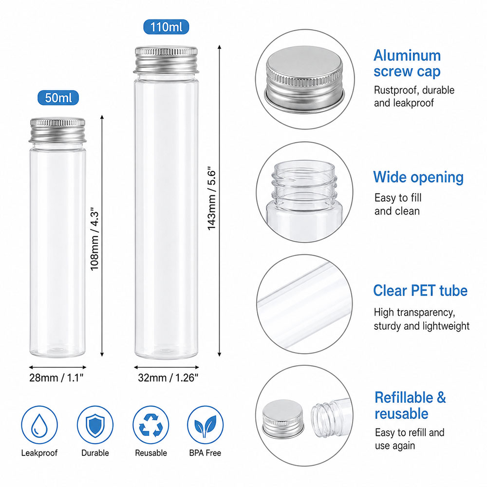 Tubes plats transparents de 50 - Snapback Hat Flat avis et prix